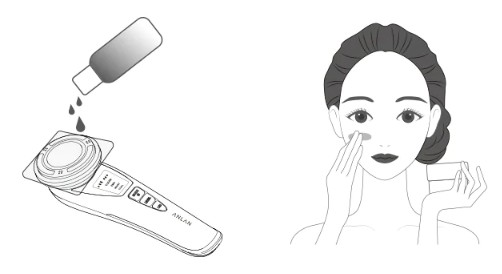 ANLAN美顔器　コットンに化粧水をつける